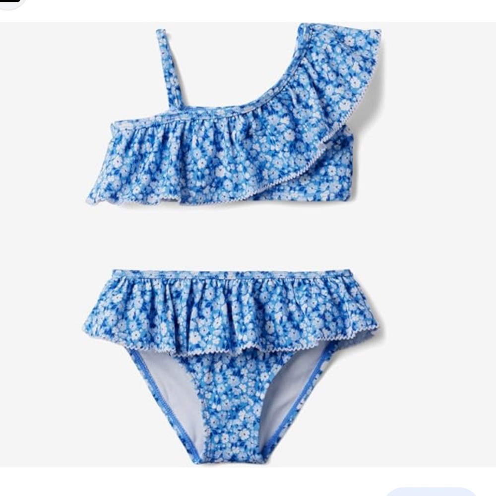 NWT Janie and Jack 2 Piece Floral Swimsuit 6-12 Months